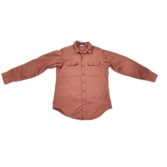 Vtg 70s Patagonia Padded Shoulder Canvas Shirt Recoil Shield Shooting Protection - Picture 2 of 14